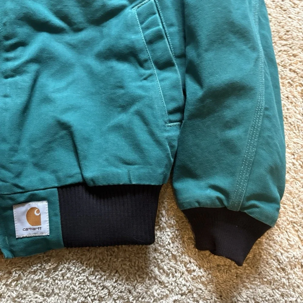 Vintage Carhartt J13 AQU Aqua Blue Santa Fe Jacket Size Large